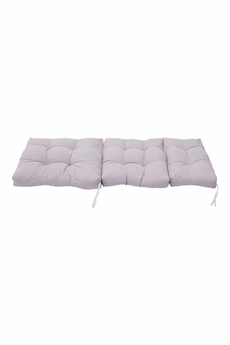 Living and Home Grey 3-Fold All-In-One Garden High-Back Recliner Cushion, W: 130 cm, D: 55 cm