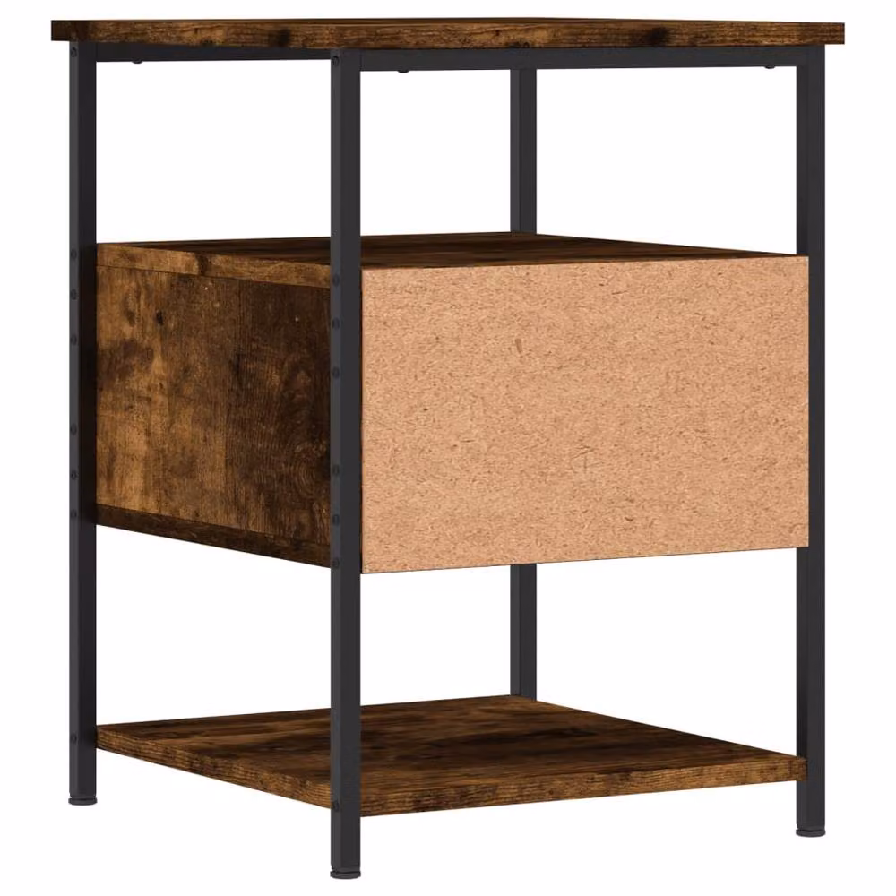 Berkfield Home Bedside Cabinet in Smoked Oak Brown, W/D/H: 40 x 42 x 56 cm – 5