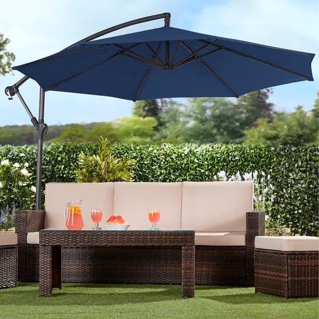 Garden Gear 2.7m Cantilever Garden Parasol in Blue