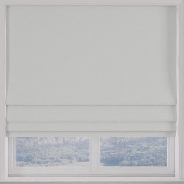 Terrys Kansai Plain Blackout Made to Measure Roman Blind in Grey Pebble