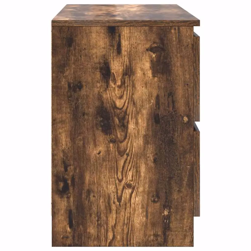 Berkfield Home Smoked Oak TV Cabinet in Brown, W/D/H: 80 x 35 x 54 cm – 3