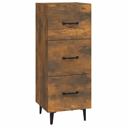 vidaXL Sideboard in Smoked Oak Brown, Engineered Wood, W/D/H: 34.5 x 34.0 x 90.0 cm
