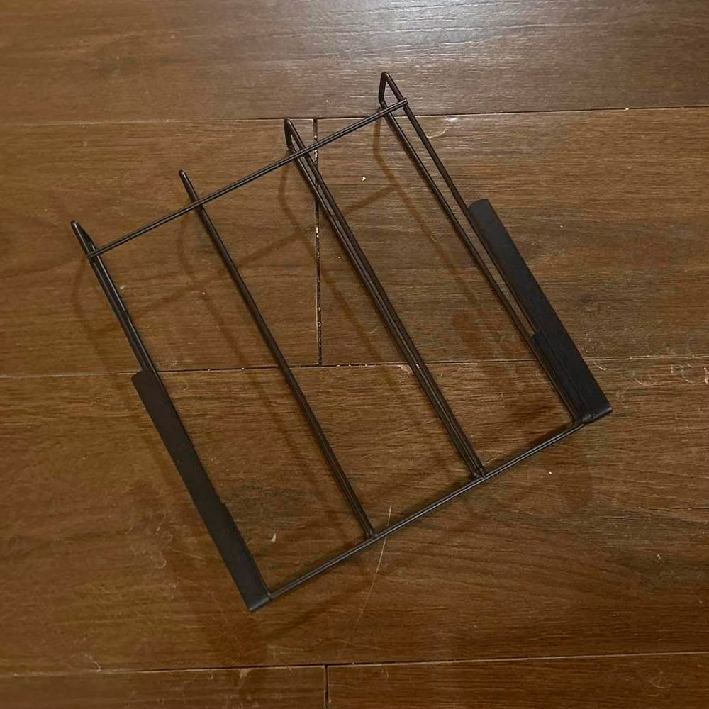 Living and Home XL Hanging Under Cabinet Cutting Board Rack, Black, W: 25 cm, D: 26 cm, H: 3 cm – 3
