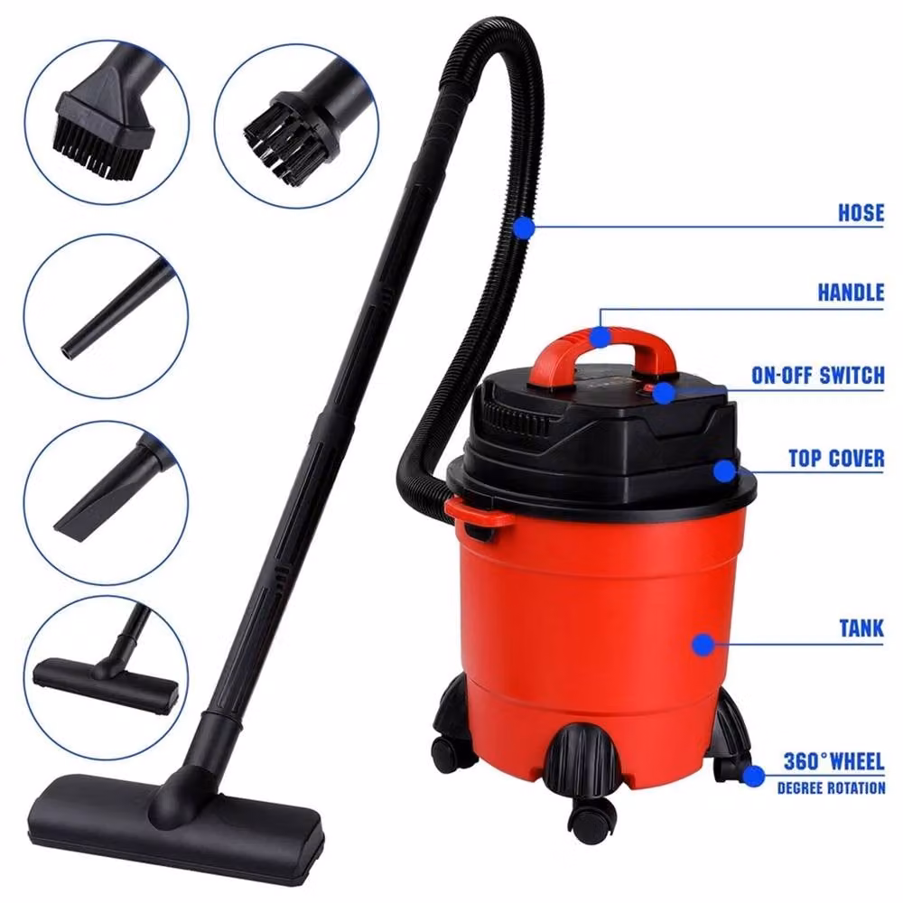 VOGREX 15L Wet and Dry Bagless Cylinder Vacuum Cleaner in Red – 4