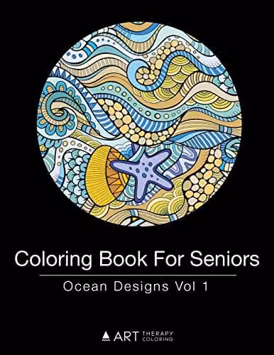 Art Therapy Ocean Designs Vol 1 Coloring Book for Seniors – 1