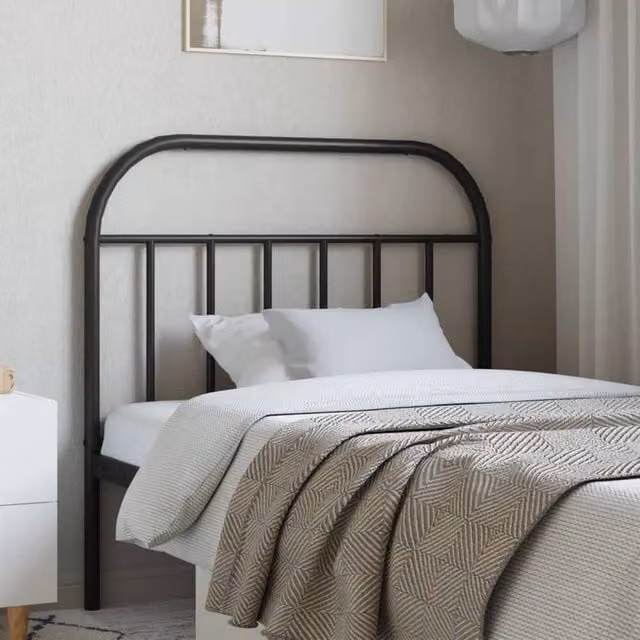 Berkfield Home Metal Headboard in Black, Width: 107 cm
