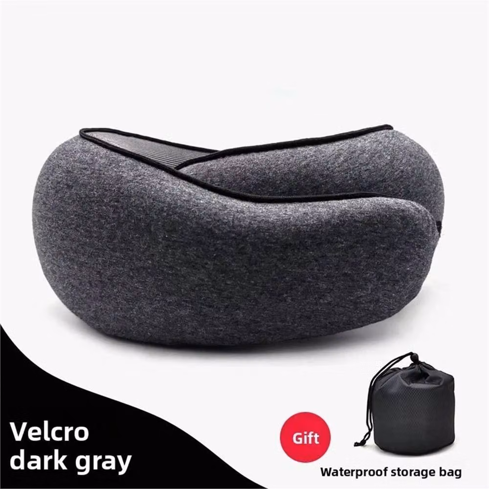 Nordara Dark Grey U-Shaped Memory Foam Travel Pillow for Adults – 2