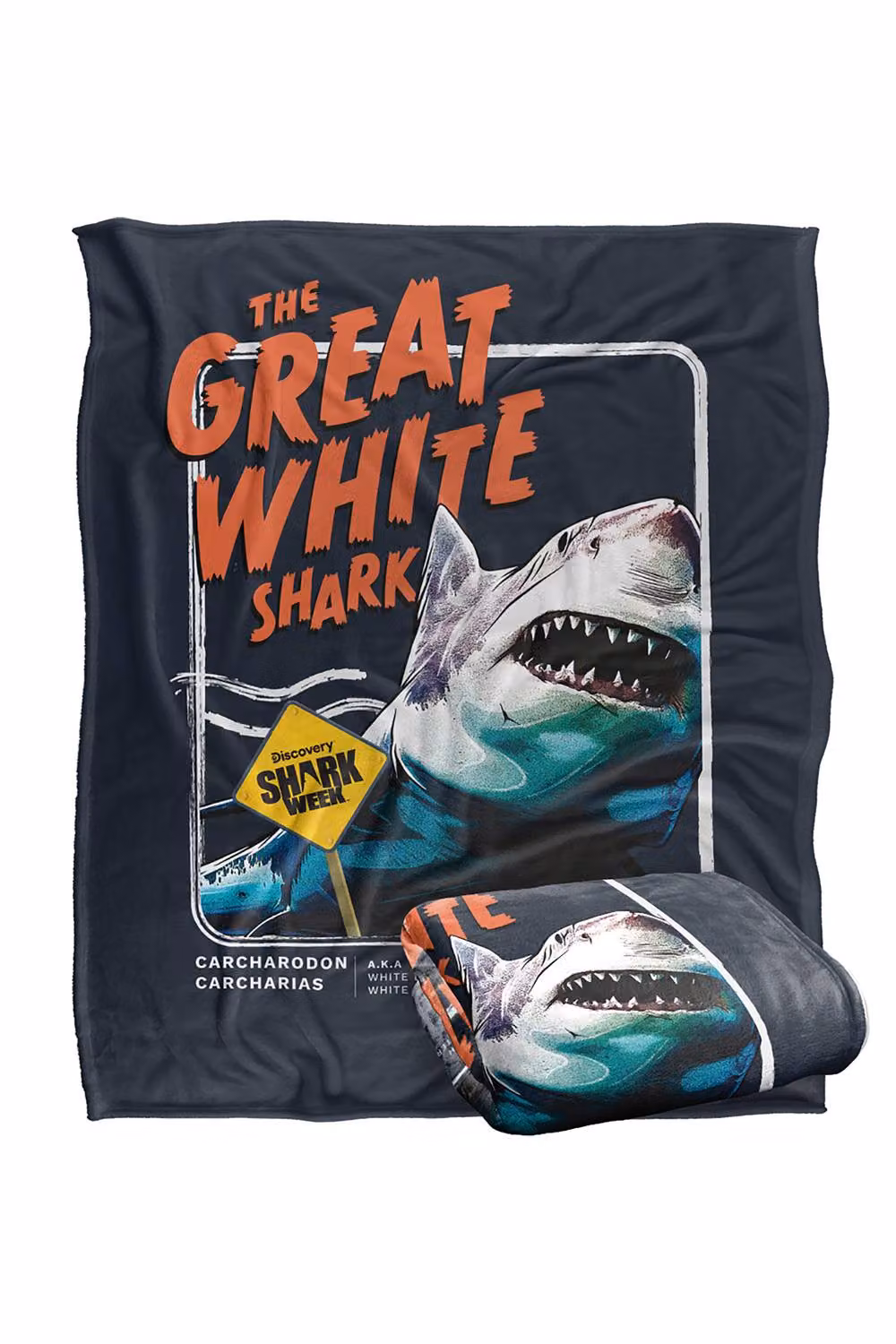 Logovision Shark Week Television Series Multicolour Soft Fleece Throw Blanket, W: 152 cm, D: 127 cm – 6