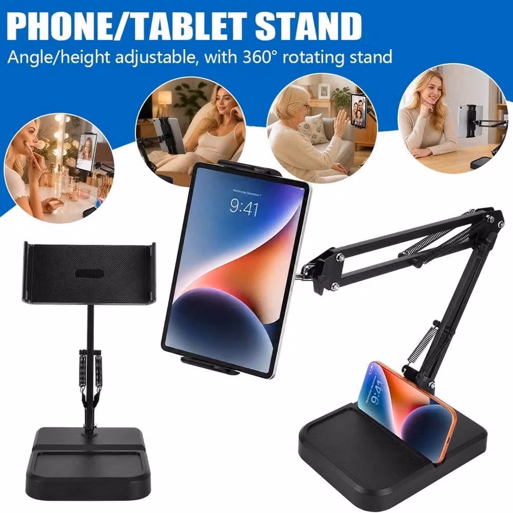PAWNORA 360-Degree Foldable Phone and Tablet Stand in Black – 4