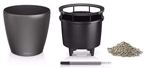 Lechuza Classico 43 LS Self Watering Plastic Planter in Charcoal Metallic, D43 x H40 cm – 4