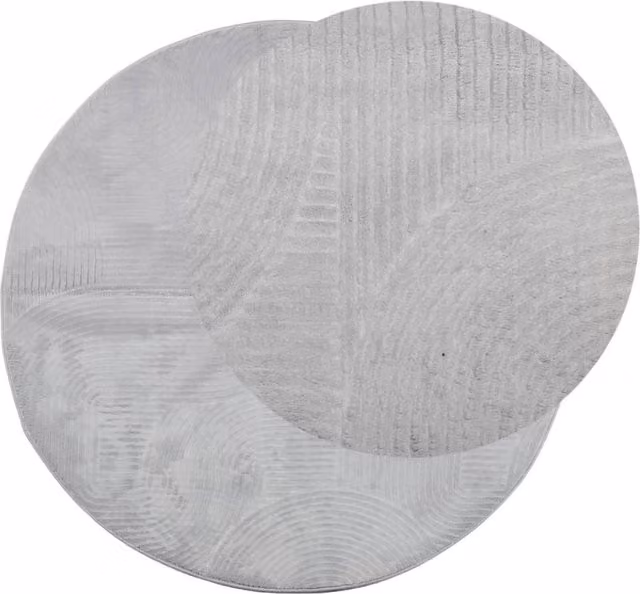 Berkfield Home IZA Round Short Pile Scandinavian Style Grey Rug, Diameter: 120 cm – 1