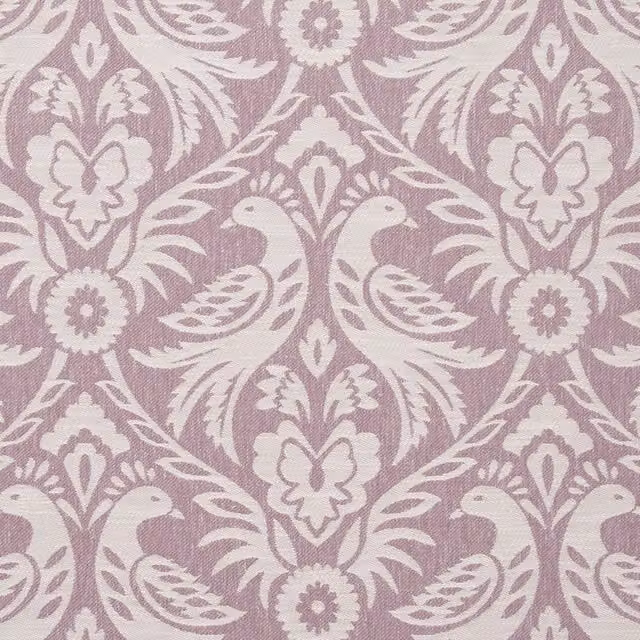 Clarke & Clarke Harewood Pink Floral Fabric Orchid Cotton Linen Polyester