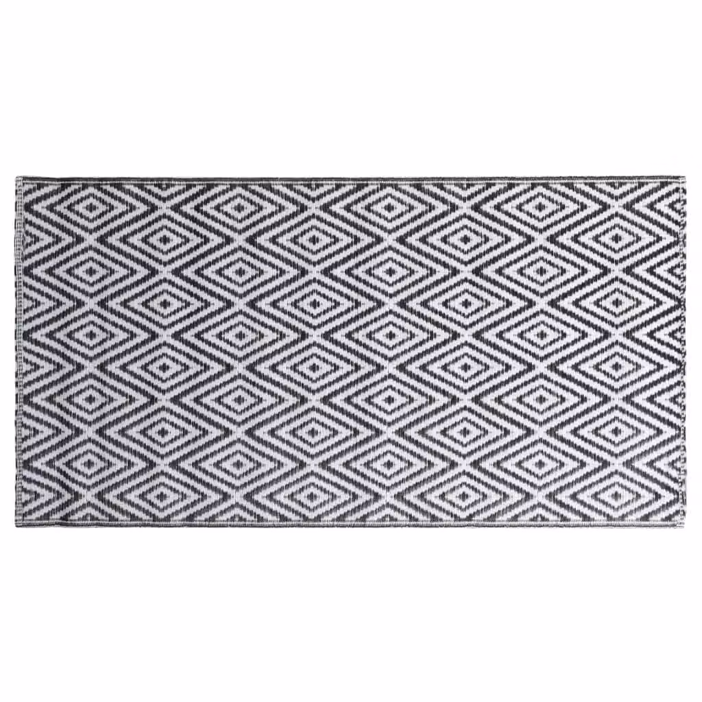 Berkfield Home Outdoor Carpet in White and Black, W: 160 cm, D: 230 cm – 3