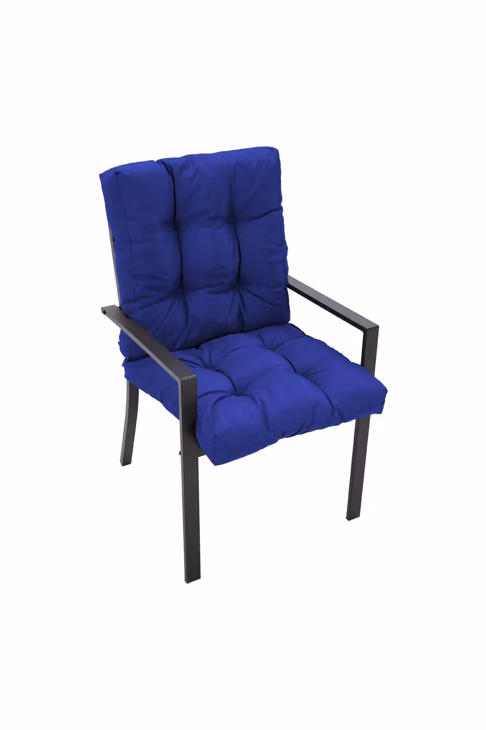 Living and Home Blue Button Tufted Dining Chair Cushion, W: 106 cm, D: 53 cm – 2