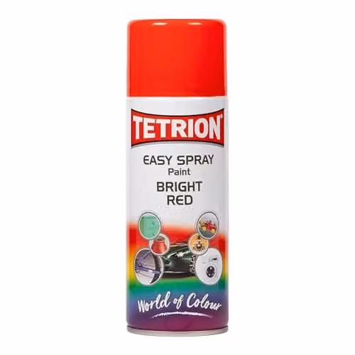 Tetrion Bright Red Glossy Spray Paint, 400ml