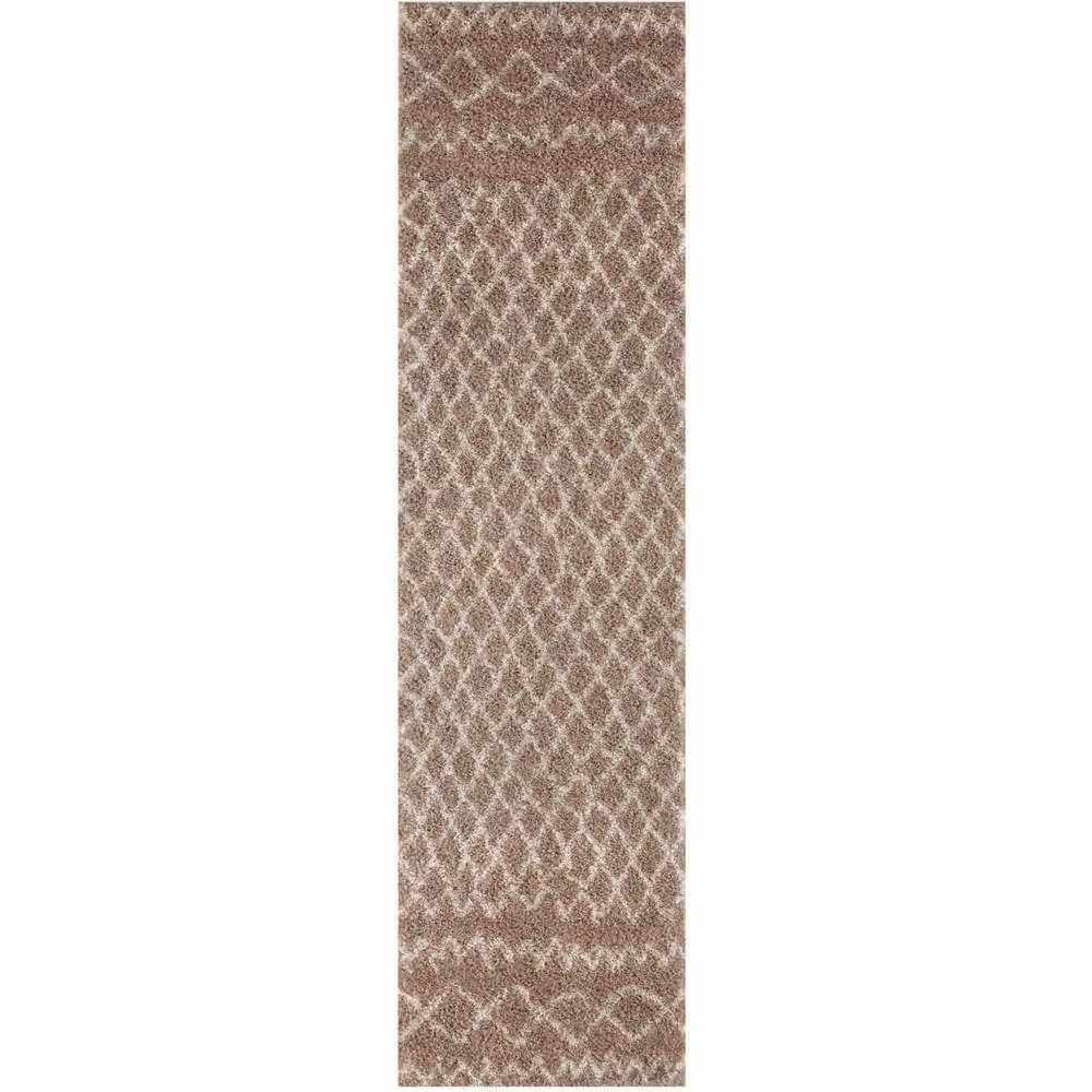 THE RUGS Soft Tangier Moroccan High Pile Shaggy Square Rug in Beige, W x W: 120 x 120 cm – 2
