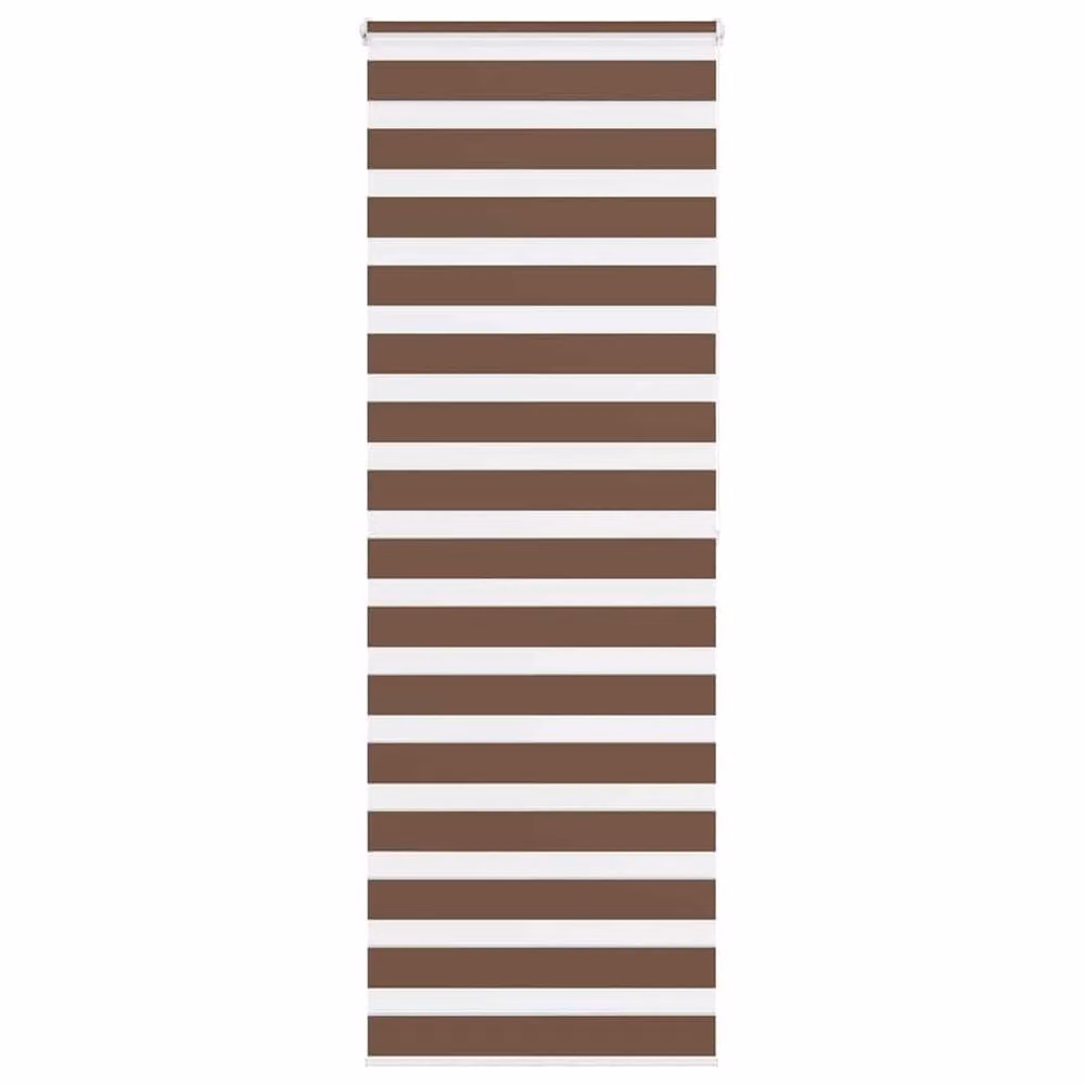 Berkfield Home Elegant Zebra Blind in Brown, Polyester, W: 80 cm, H: 200 cm – 2