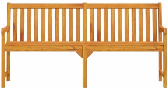 Berkfield Home Classic Garden Bench in Brown Solid Oiled Acacia Wood, W: 180 cm, D: 55.5 cm, H: 90 cm