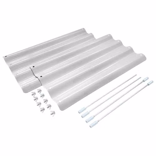 Harbour Housewares 2pc Galvanised Steel Raised Garden Bed Extension Set in Silver – 1