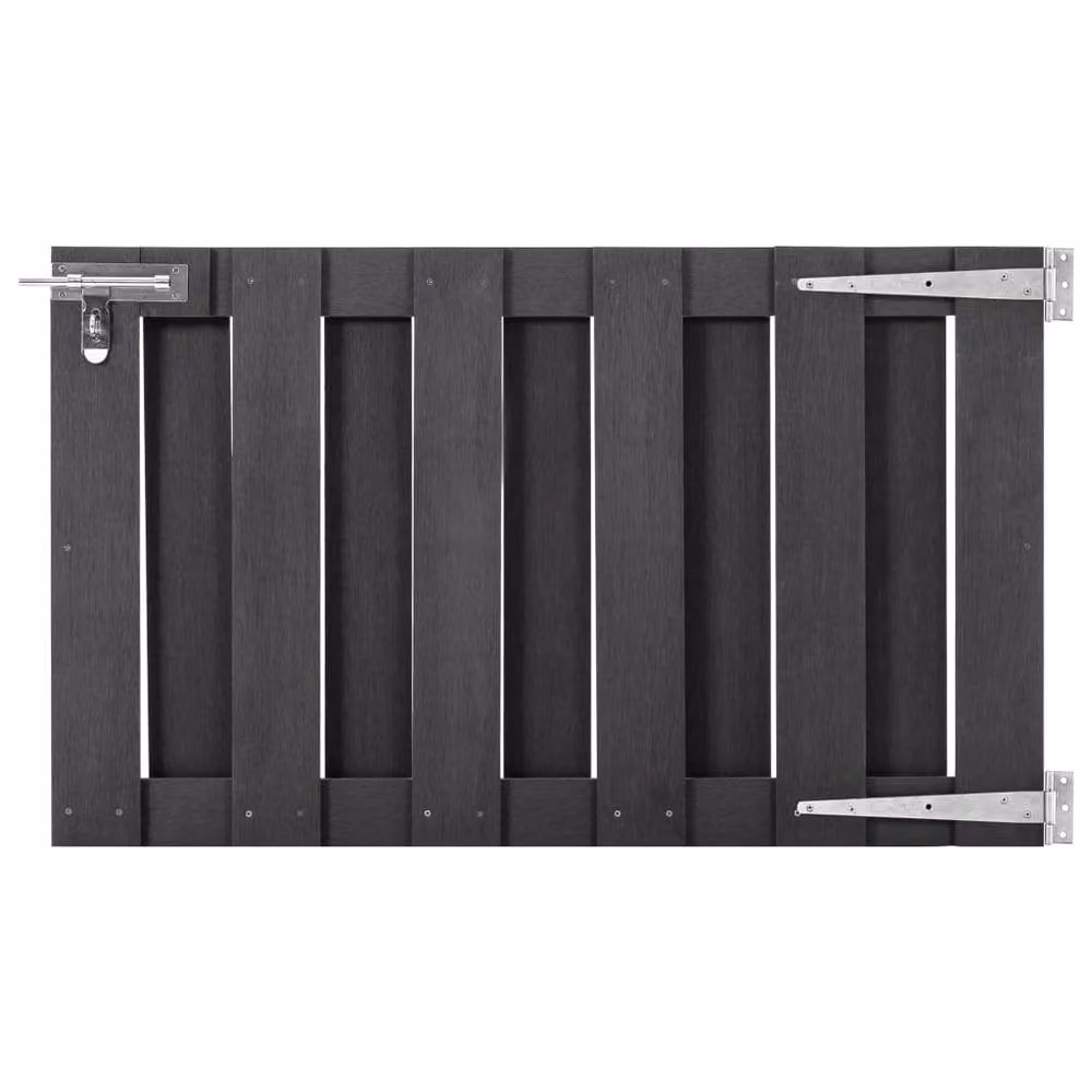 Berkfield Home WPC Garden Gate, Grey, W: 100 cm, H: 60 cm – 2
