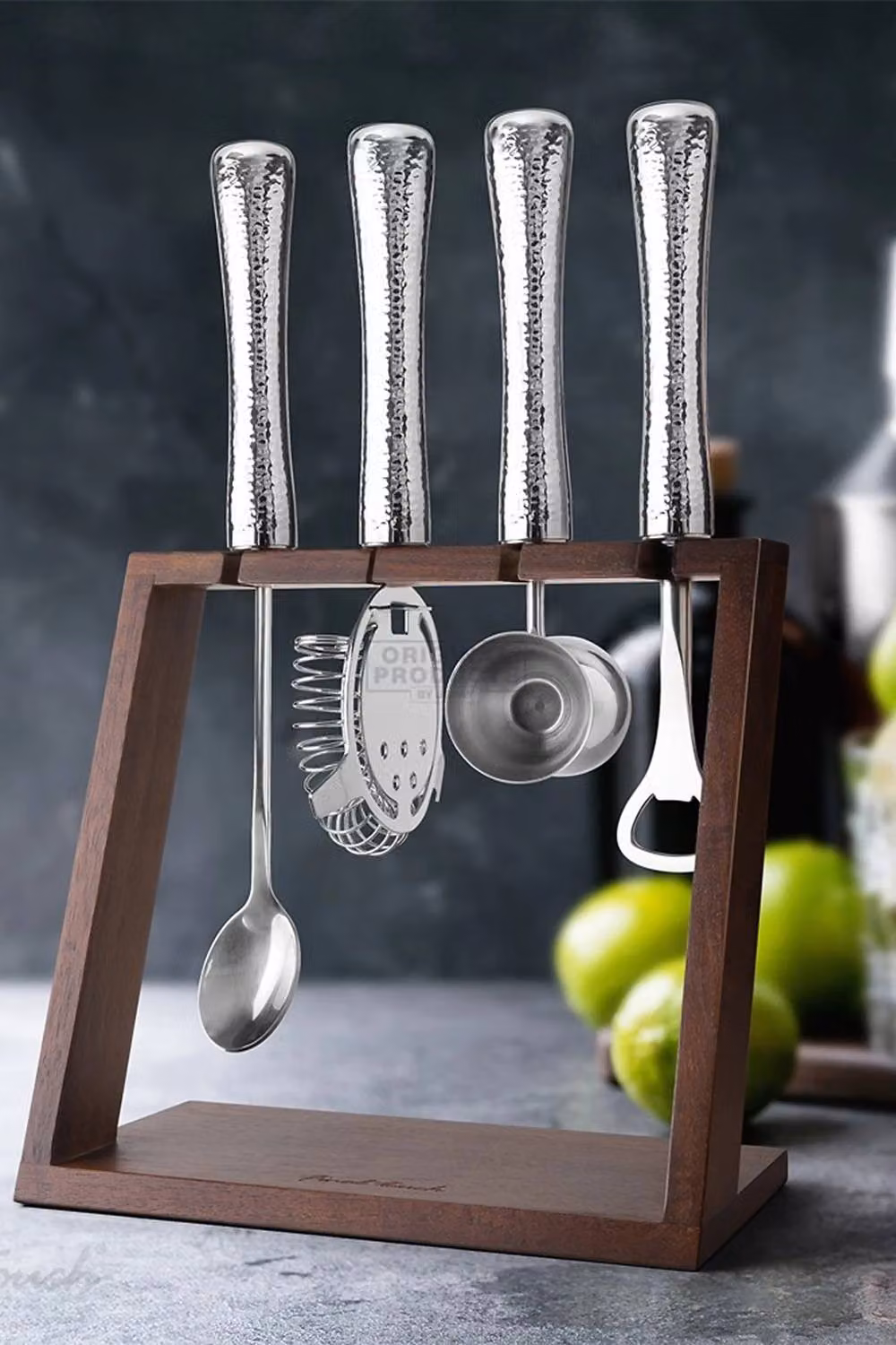 Final Touch 4 Piece Stainless Steel Bar Tool Set with Stand in Silver – 2