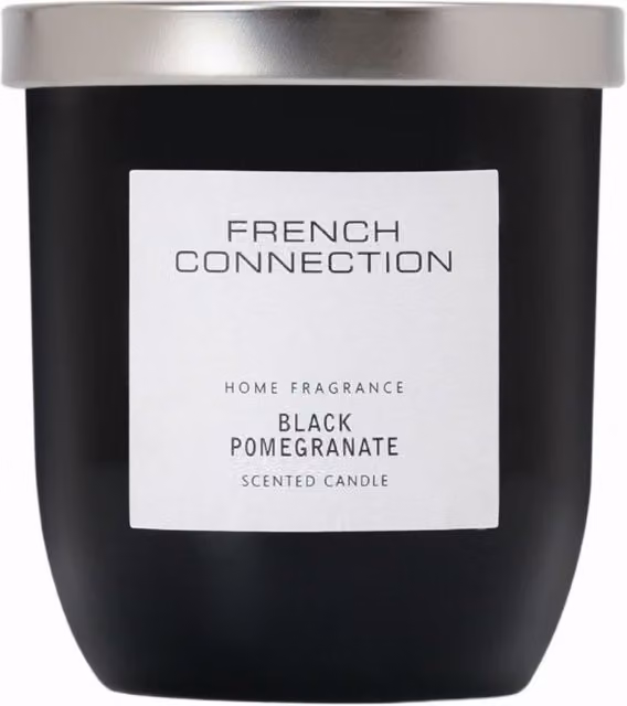 French Connection Black Collection Black Pomegranate Scented Jar Candle, Black, 163g – 3