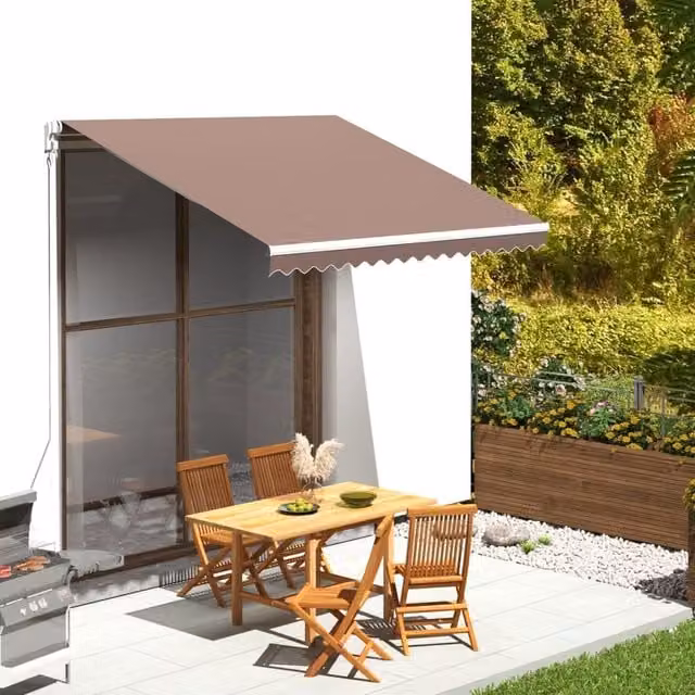 Berkfield Home Brown Polyester Replacement Awning Fabric, W: 3 m, D: 2.5 m – 1