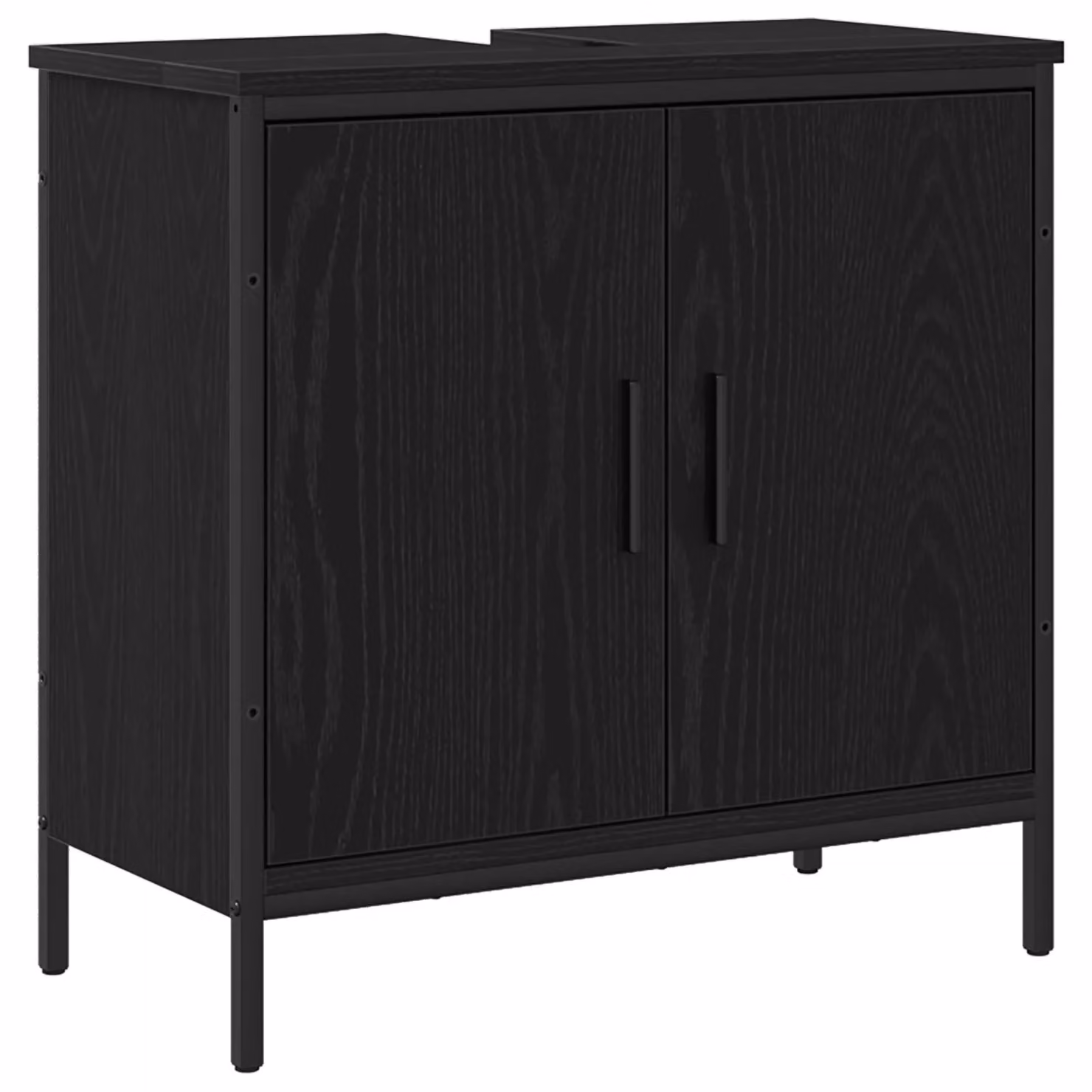 Berkfield Home Modern Black Oak Bathroom Sink Cabinet, W/D/H: 60 x 30 x 60 cm – 2