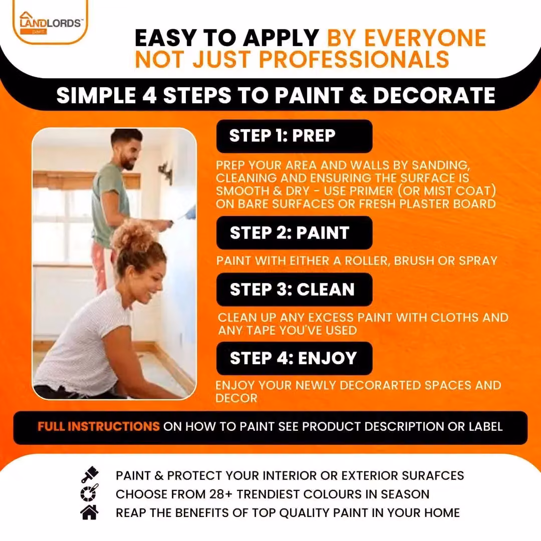 Landlords Matt Paint in Matchstick Beige, 2.5L – 3
