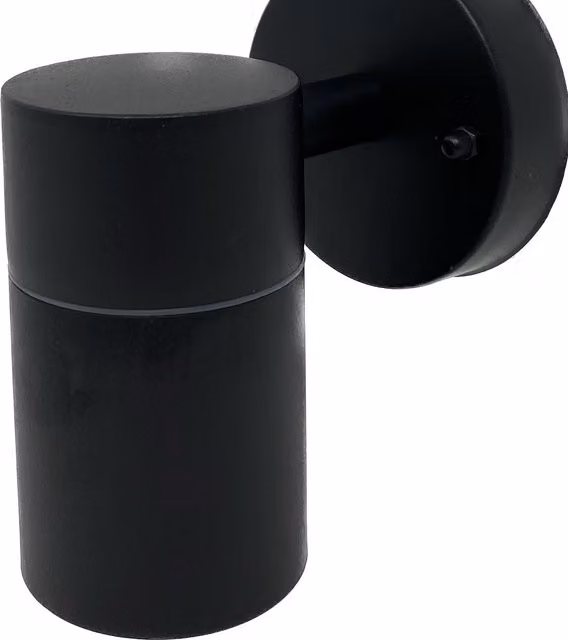 ExtraStar Modern Black Metal Outdoor Down Wall Light with 6W GU10 LED Bulb, IP44 Rated