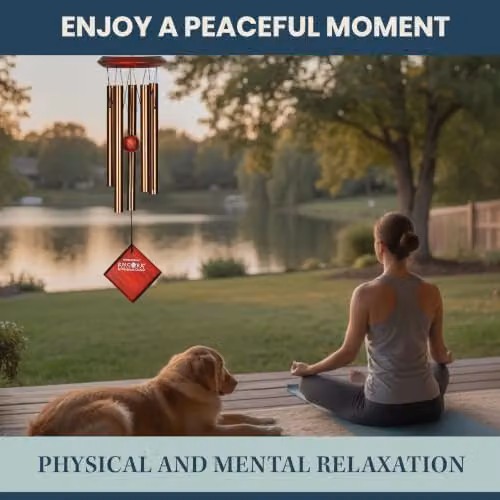 Woodstock Chimes Chimes of Mars Wind Chime in Bronze, H 43.18 cm x W 25.4 cm x D 25.4 cm – 2