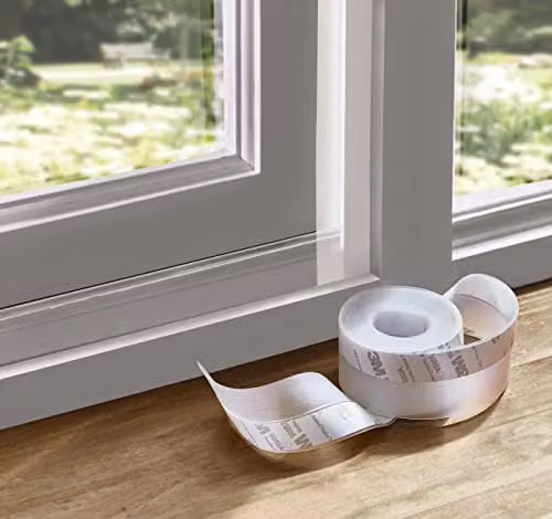 mysmartbuy Set of 3 Self-Adhesive Silicone Door and Window Seals, Transparent TPE Draught Excluder Strips, 5m per Roll – 3
