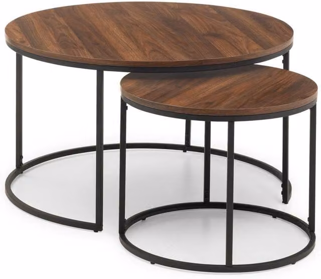 Cheshire Braemar Round Nesting Coffee Table in Walnut – 1