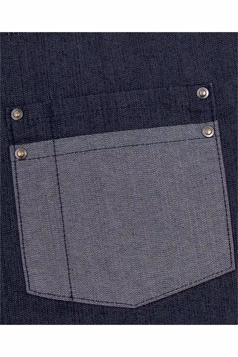 Premier Domain Contrast Denim Bib Apron in Blue – 2