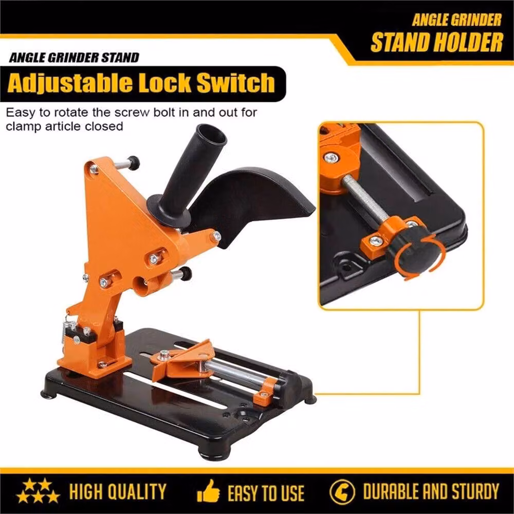 Nordara Angle Grinder Stand with Cast Iron Base and Vertical Holder, Orange, W: 100.0 cm, D: 58.4 cm, H: 26.0 cm – 3