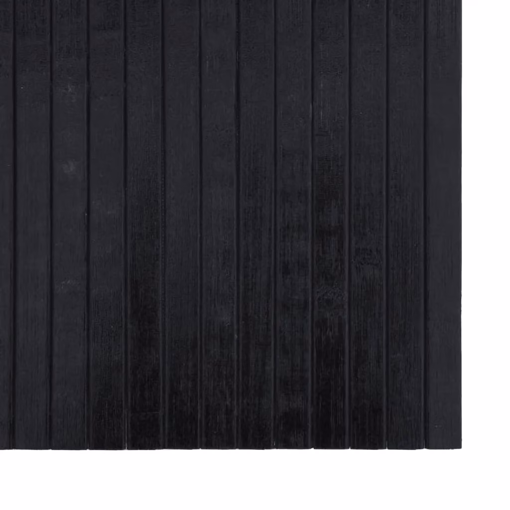 Berkfield Home Rectangular Bamboo Rug in Black, W: 60 cm, L: 400 cm – 4