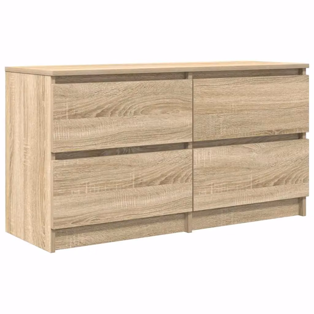 Berkfield Home Sonoma Oak TV Cabinet in Brown, W/D/H: 100 x 35 x 54 cm – 2