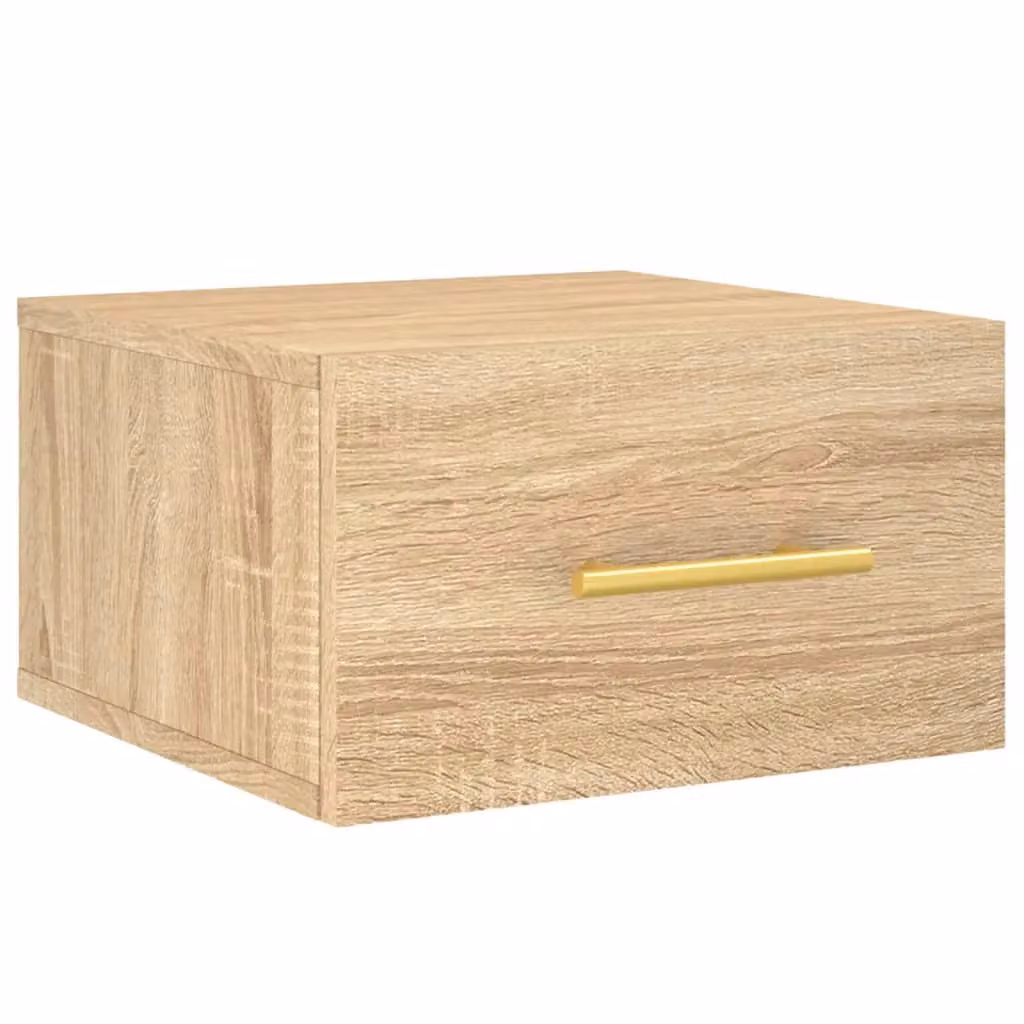 Berkfield Home Wall-mounted Bedside Cabinet in Sonoma Oak Brown, W/D/H: 35 x 35 x 20 cm – 2