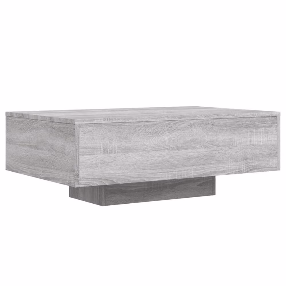 Berkfield Home Modern Rectangular Coffee Table with LED Lights in Grey Sonoma, W: 85 cm, D: 55 cm, H: 31 cm – 3