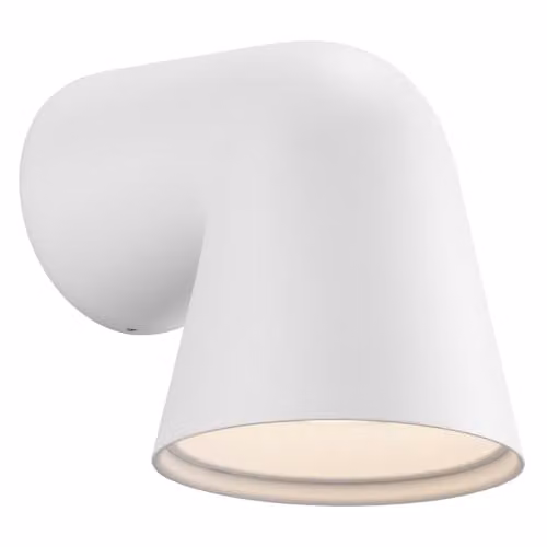 Nordlux Front Outdoor Wall Light, White Metal, GU10, IP44, Mains Operated