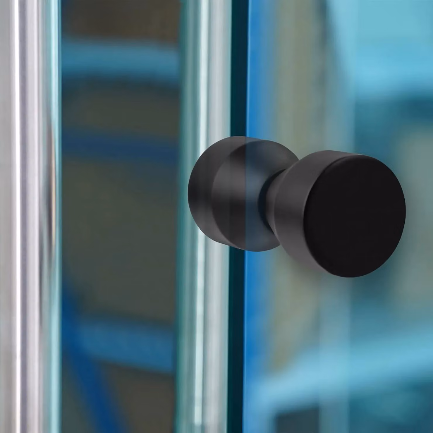 Nes Home Cone Black Aluminium Shower Door Knob Handle – 3