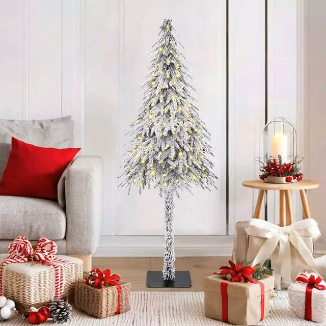 Berkfield Home White Christmas Tree with 150 LEDs, Height: 120 cm