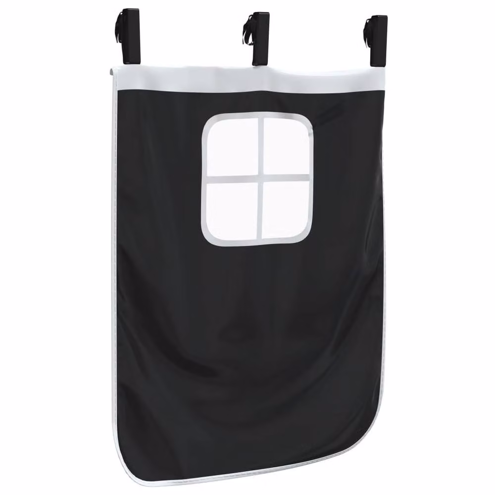 Berkfield Home Durable Opaque Loft Bed Curtains with Tunnel and Tower in White and Black – 9