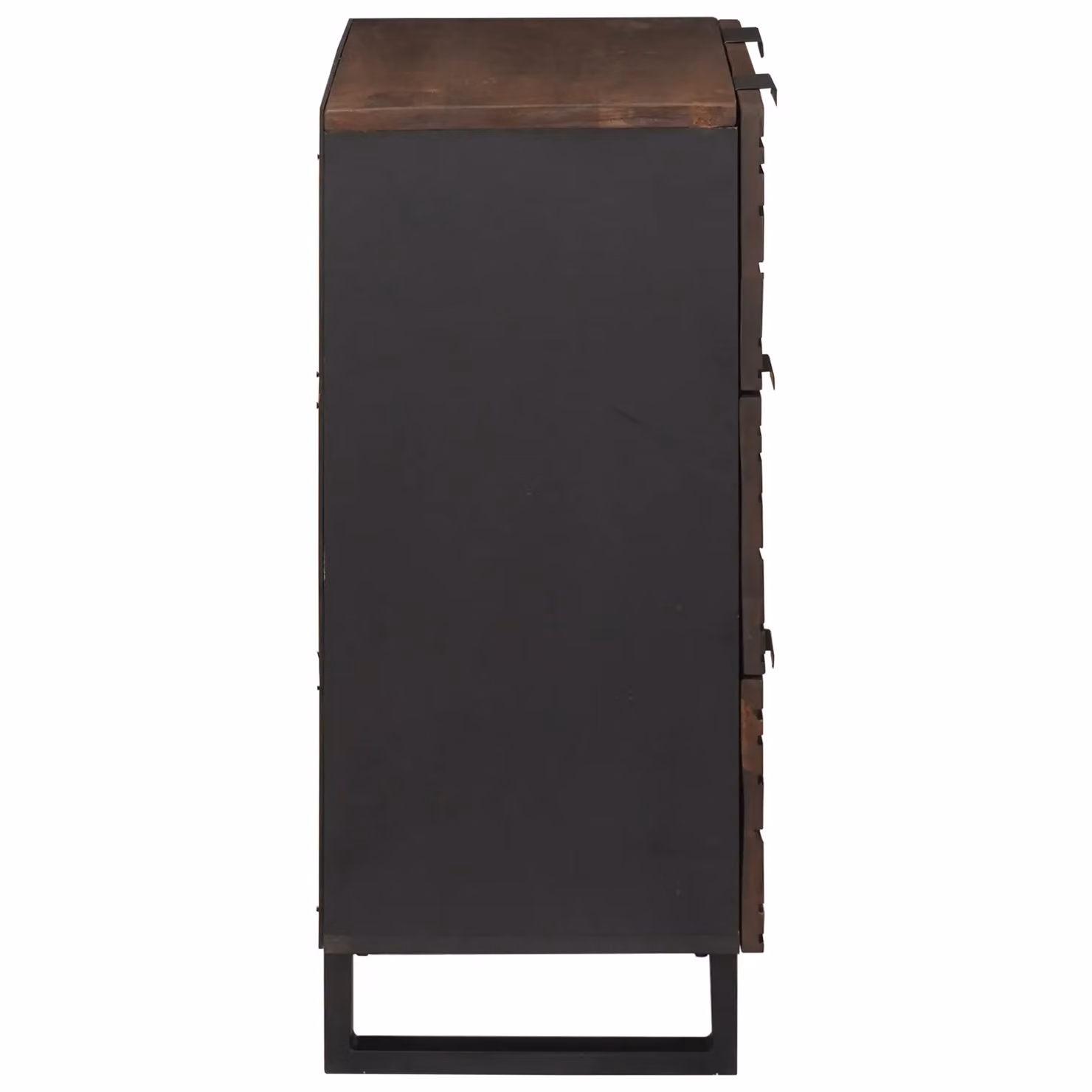 Berkfield Home Set of 2 Rustic Mango Wood Sideboards in Brown with Storage Drawers – 2