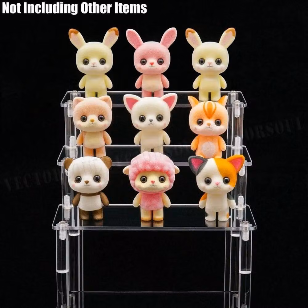 FLAVORA 3 Layer Acrylic Riser Display Shelf Stand in Transparent, Width: 50 cm – 3