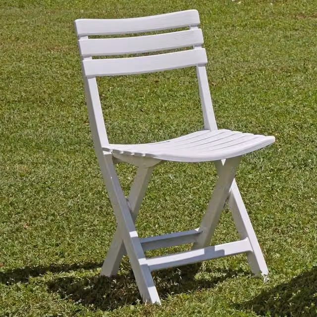 EONLION Set of 2 White Collapsible Outdoor Folding Garden Chairs – 1
