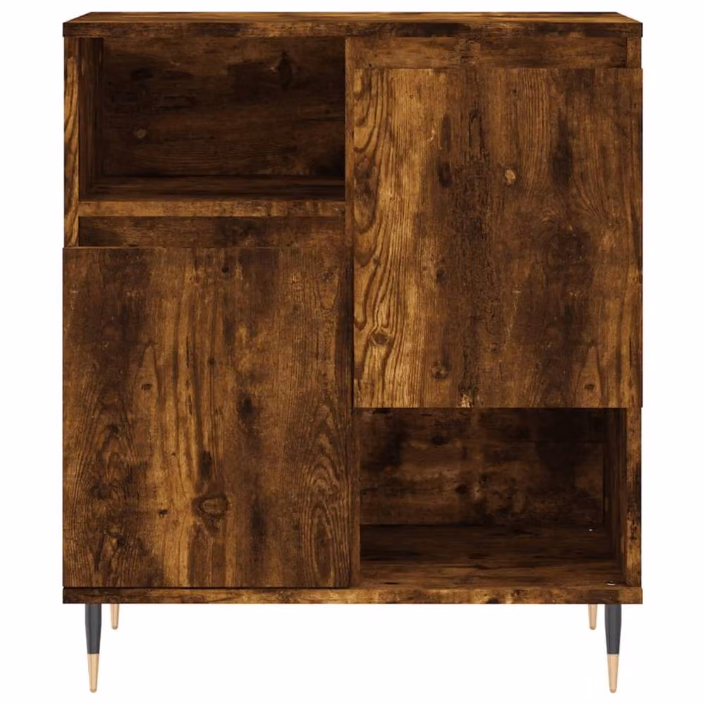 Berkfield Home Set of 3 Classic Smoked Oak Sideboards in Brown, Engineered Wood – 4