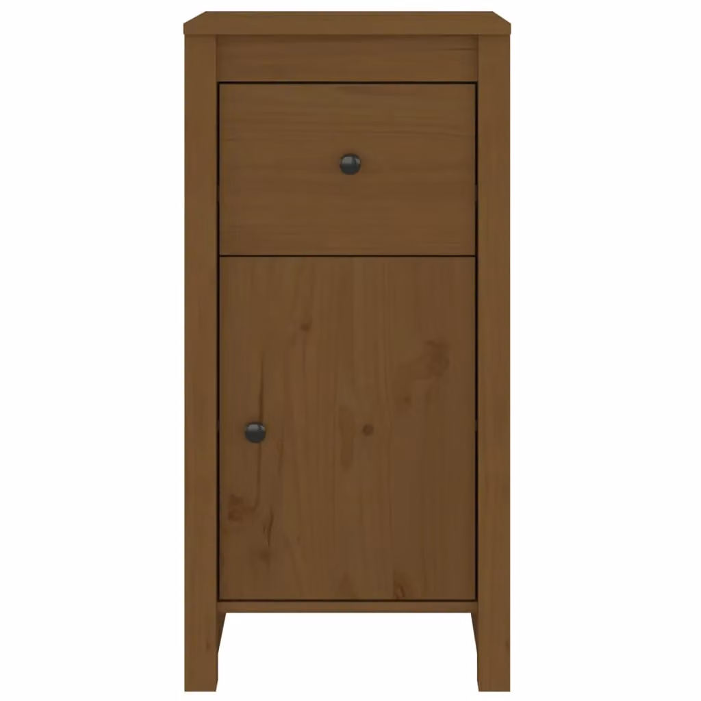 Berkfield Home Set of 2 Rustic Solid Wood Pine Sideboards in Honey Brown, W/D/H: 40 x 35 x 80 cm – 3
