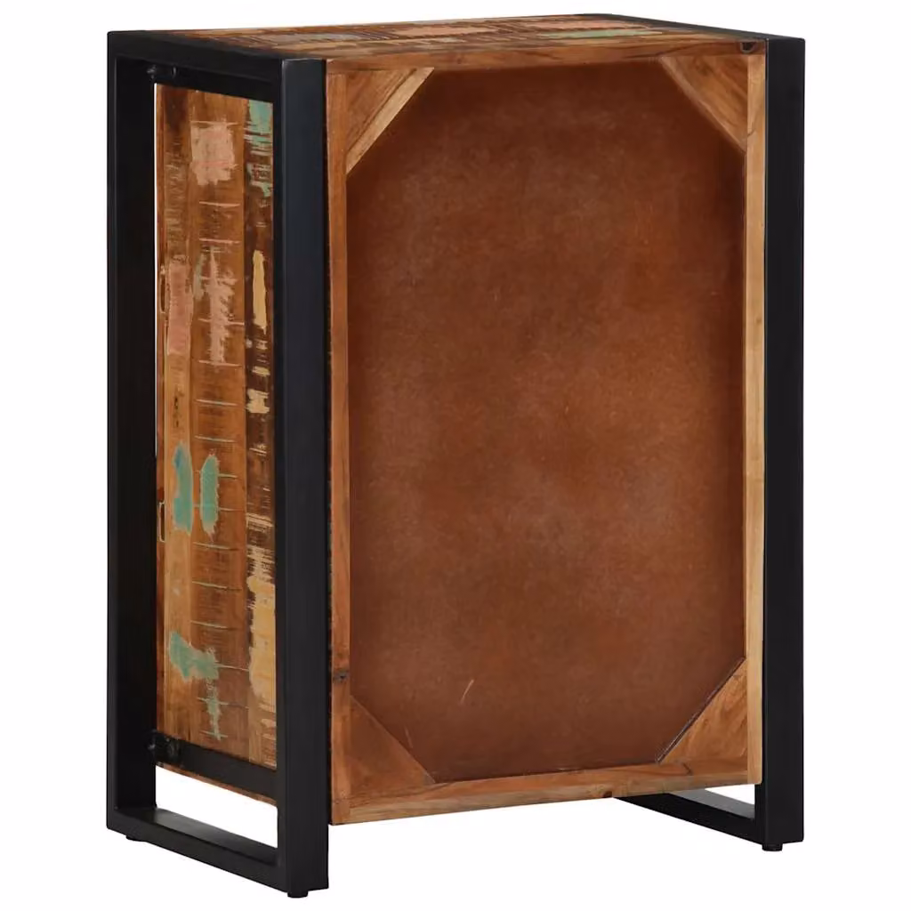 Berkfield Home Industrial Sideboard in Brown Reclaimed Solid Wood W/D/H: 50 x 35 x 70 cm – 4