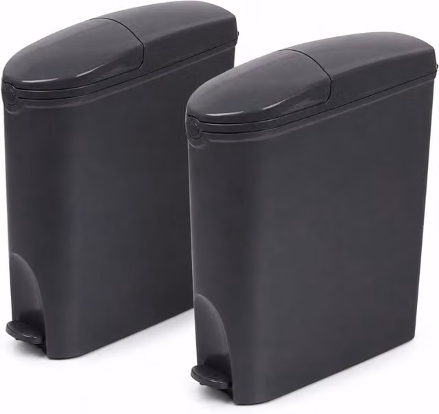 Supawash-Pro 20L Slimline Pedal Sanitary Bin in Grey